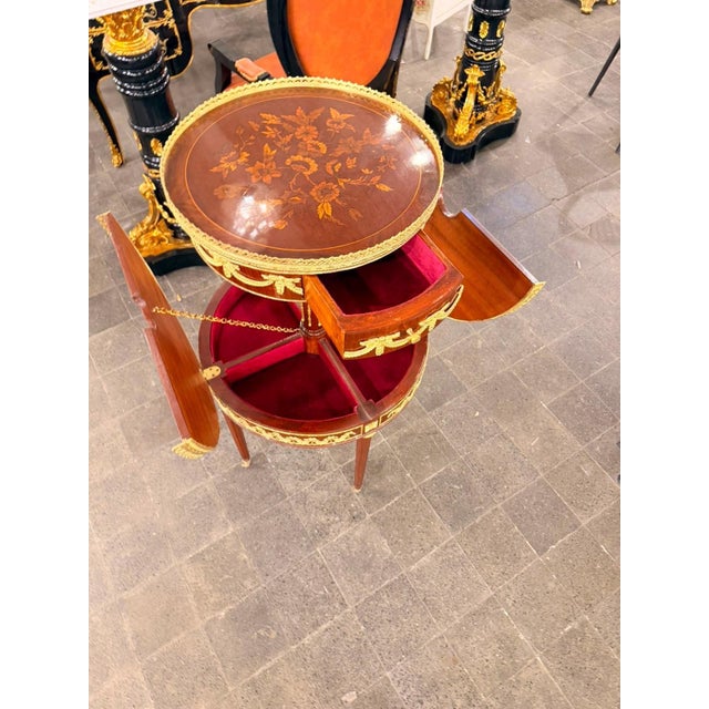 Vintage Two-Tier Mahogany Dessert Trolley on Casters For Sale - Image 9 of 10