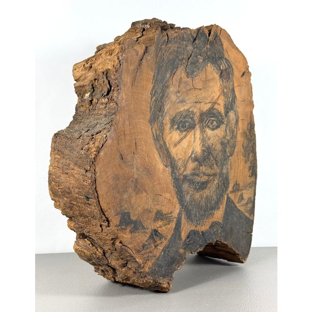Rare 19th-Century Folk Art Abraham Lincoln Portrait on Old-Growth Wood Slab With Klondike Gold Rush Ephemera For Sale - Image 15 of 18