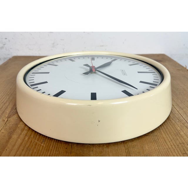 Vintage Beige School Wall Clock from Van Doorn, 1960s For Sale - Image 13 of 18