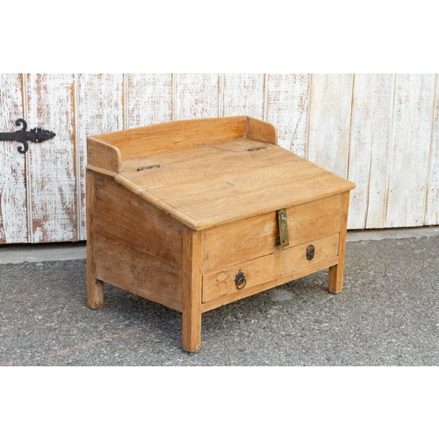 Wood 19th Century British Colonial Teak Low Desk For Sale - Image 7 of 11