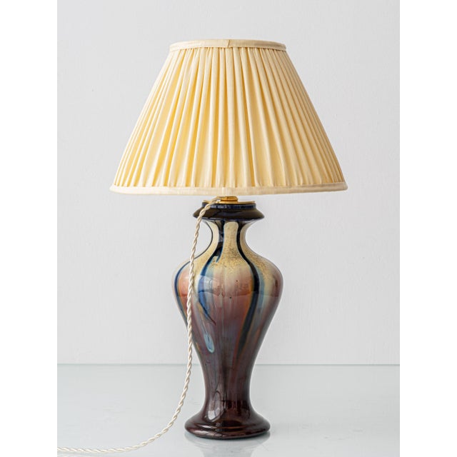1920s Belgian Art Deco Flambé Glaze Ceramic Table Lamps, 1920s, Set of 2 For Sale - Image 5 of 18