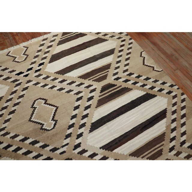 Mid-Century Modern Room Size Turkish Kilim - 8'3" x 10'7" For Sale - Image 4 of 18