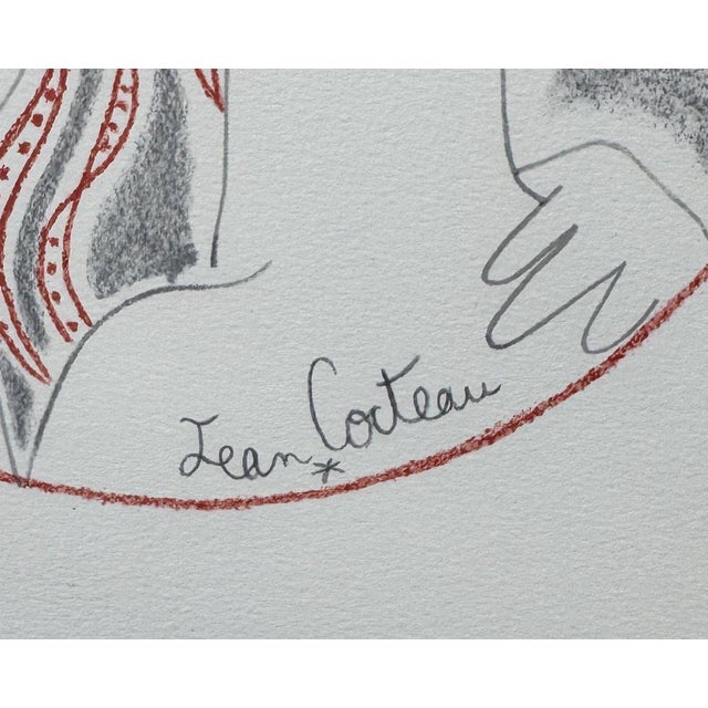 Modern Jean Cocteau, Couple of Fauns, Lithograph For Sale - Image 3 of 7