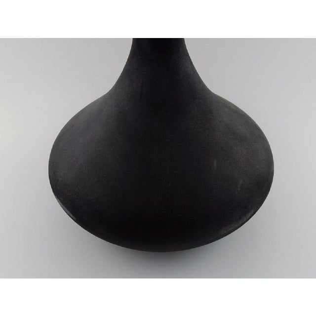 Colossal Matt Black Drop-Shaped Murano Vase For Sale - Image 6 of 11