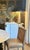 French-Country Dining Chairs in Peter Fasono Linen Upholstery and Stained Caning For Sale - Image 13 of 13