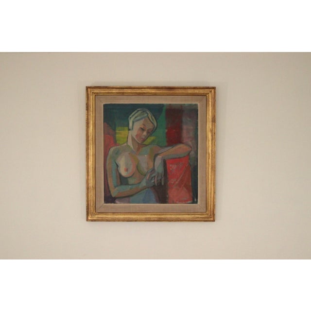 Margareta Wallin, Model, 1960s, Oil on Panel, Framed For Sale - Image 6 of 17
