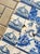 Antique 18th Century Portuguese Blue & White Flowerpiece on a Classical Stand Tile Mural For Sale - Image 10 of 16