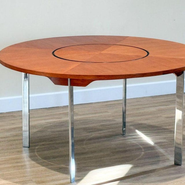 Contemporary Dining Table with Lazy Susan from Merrow Associates, 1960 For Sale - Image 3 of 8
