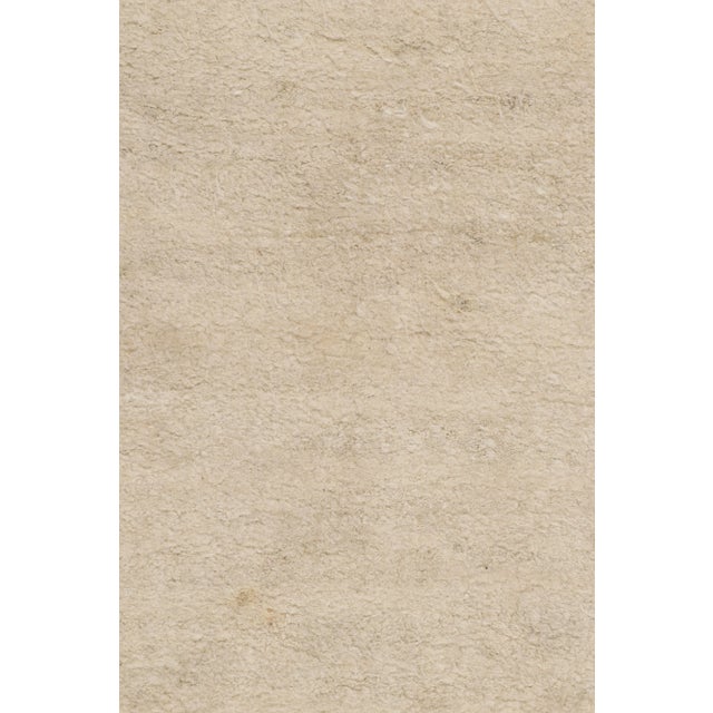 Rug & Kilim’s Modern Textural Oversized Rug With Striae of Beige - 13'9''x17' For Sale In New York - Image 6 of 7