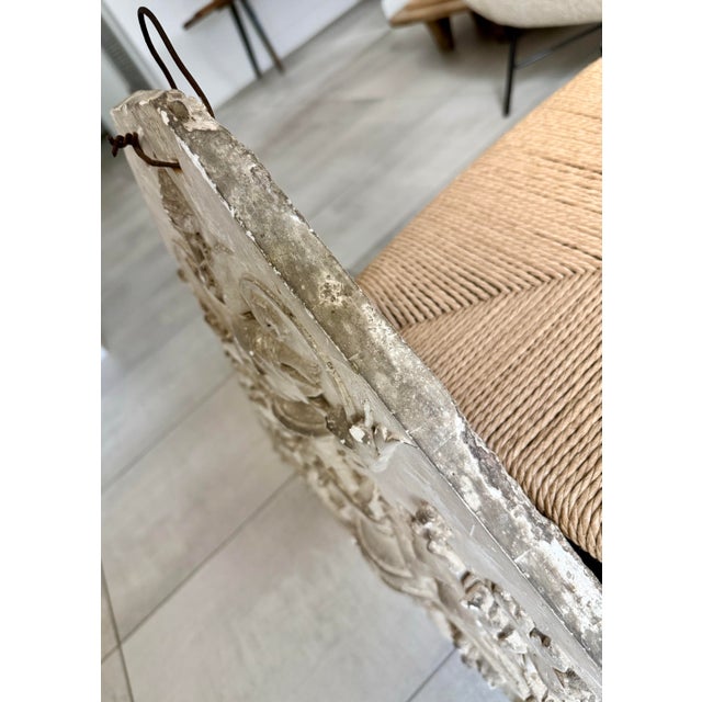 1892 Neoclassical French Large Decorative Architectural Bas-Relief Cast Plaster Workshop Sample, High Relief Scrollwork With Acanthus & Olive Leaves For Sale - Image 9 of 12