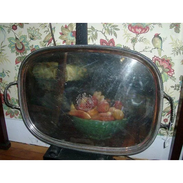 Early 19th Century Old Sheffield Silver on Copper "Fortune Favors the Brave" Handled Tray For Sale In New York - Image 6 of 9