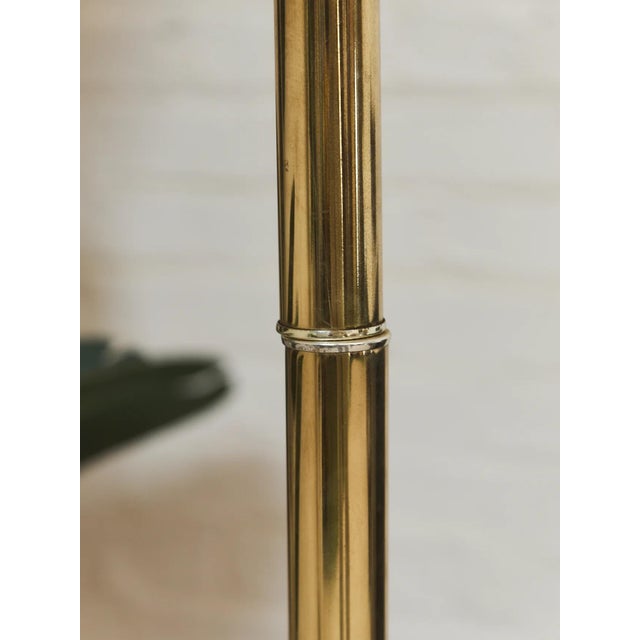 Metal Vintage Torchiere Brass Floor Lamp For Sale - Image 7 of 8