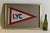 Linen nautical flag from the Lauderdale Yacht Club. With brass grommets. Shows use on the ocean. Custom frame with gray...