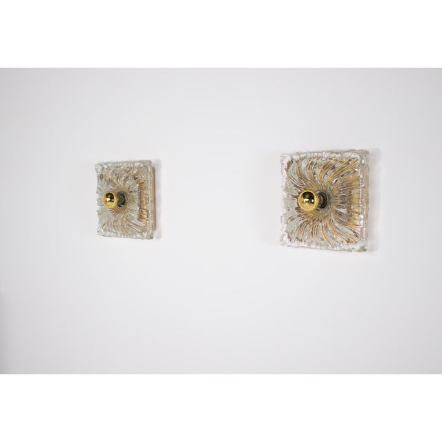 Shabby Chic Pressed Glass Wall Sconces, 1970s, Set of 2 For Sale - Image 12 of 12