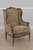 French Antique French Style Needlepoint Wing Chair For Sale - Image 3 of 13