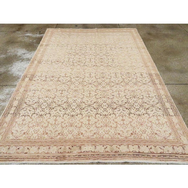 Mid 20th Century Galerie Shabab Collection Mid-20th Century Handmade Turkish Sivas Accent Rug For Sale - Image 5 of 9