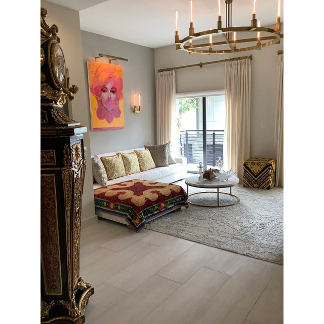 Custom Made Atelier Versace Multi Color Velvet Throw For Sale - Image 9 of 13