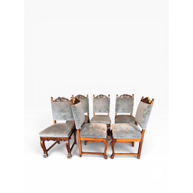 Victorian 1940s Colombian Victorian Style Dining Chairs - Set of Six For Sale - Image 3 of 12