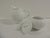 White Faux Coral China Creamer and Sugar - Set of 2 From Paris Royal China Sugar bowl: 4"D x 3.5"H Creamer jug: 4.5"D x 5"H