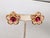 1990s Vintage Signed Napier Pink Flower Pierced Earrings, 1992 Miami Collection- 2 Pieces For Sale - Image 5 of 7