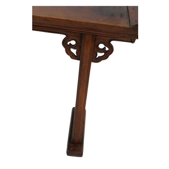 Chinese Hardwood Altar Table, Ming Dynasty Style With Fretwork For Sale - Image 4 of 4