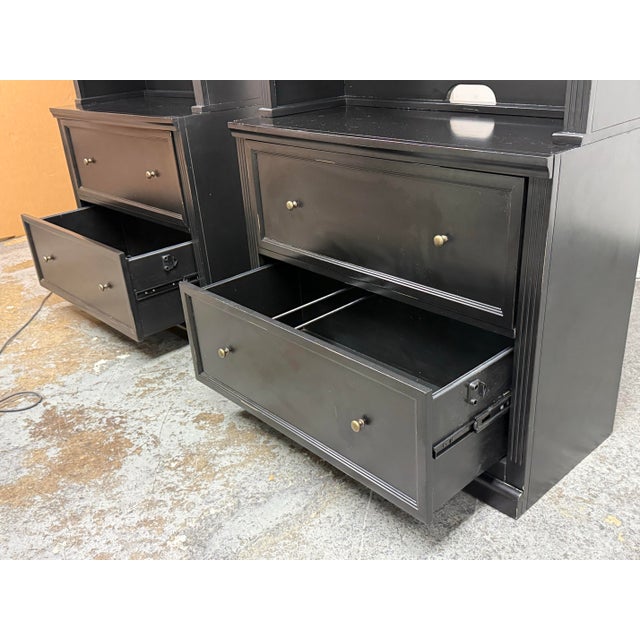 Ballard Designs Tuscan File Console + Hutches, Pair For Sale - Image 9 of 12