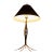 Rare Mid-Century Modern Rustic Hand-Forged Twisted Metal Torchiere Table Lamp by Robert Sonneman for George Kovacs, Usa, C. 1990 For Sale