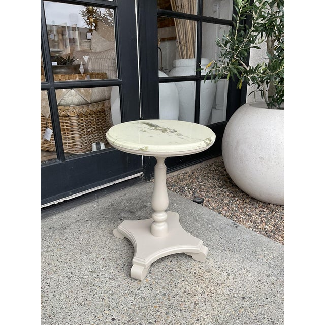 Mid 20th Century Vintage Marble Top Side Table For Sale - Image 5 of 9