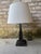 Rustic European Vintage Black Wooden Table Lamp For Sale - Image 3 of 14