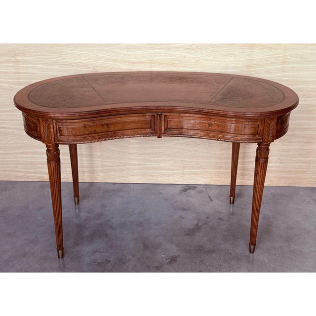 Late 19th Century Fine Quality Coromandel and Marquetry Inlaid Victorian Period Kidney Lady Desk For Sale - Image 17 of 18