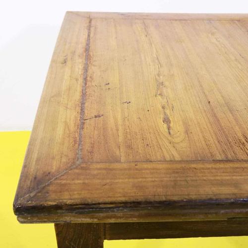 Rustic Extendable Wooden Dining Table with Turned Legs For Sale - Image 3 of 11