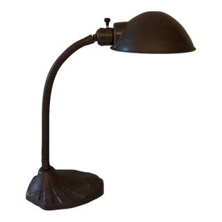 Antique Faries Fosteria Cast Iron Gooseneck Desk Lamp For Sale