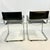 1980s Vintage Contemporary Modern Italian Cantilever Black Leather Side Chairs - A Pair. For Sale - Image 10 of 11