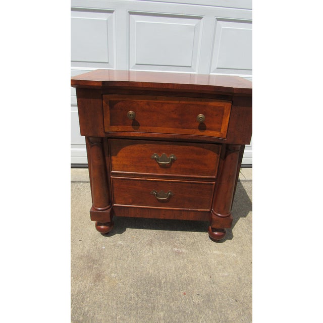 1980s Lane Mahogany Nightstand Table Designer For Sale - Image 5 of 7