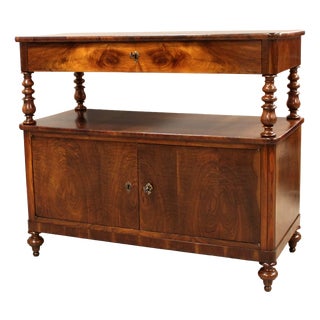 19th-Century Louis Philippe Italian Sideboard in Walnut For Sale