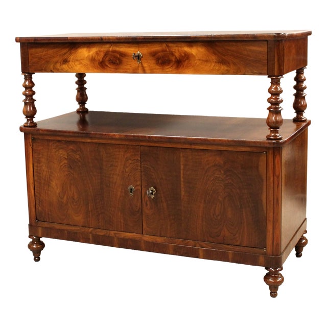 19th-Century Louis Philippe Italian Sideboard in Walnut For Sale