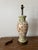 English Vintage Hand-Painted Italian Style Ceramic Table Lamp With Ochre Scrollwork & Celadon Green Accents For Sale - Image 3 of 11