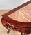 Vintage Chinese Marble Hardwood Carved Demilune Half Moon Console Table For Sale - Image 6 of 12