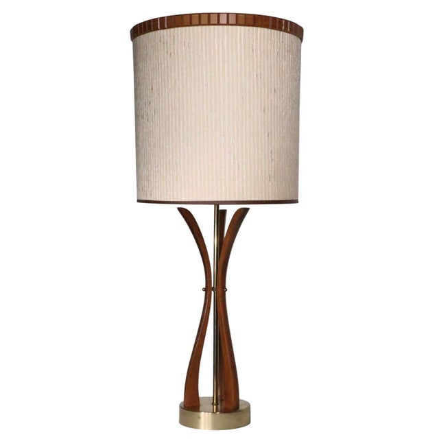 Pr. Sculptural Mid Century Table Lamps With Original Shades C 1950/60's For Sale - Image 11 of 14