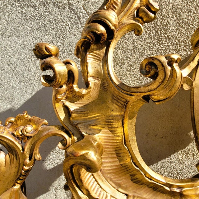 Large Carved Giltwood Headboard, 20th Century For Sale - Image 5 of 18