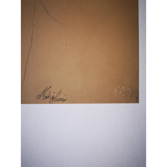 Amedeo Modigliani, Portrait of a Woman with a Hat, 1959, Original Lithograph For Sale - Image 4 of 12