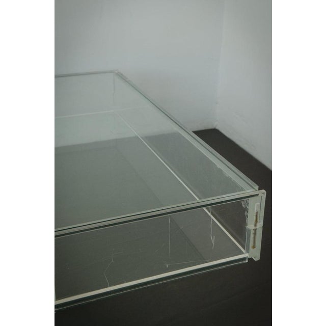 Large Modernist Glass and Acrylic Glass Coffee Table, 1970s For Sale - Image 10 of 18