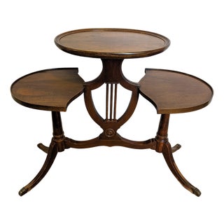 Vintage Mersman Mahogany 3 Tied Table Beautiful For Sale