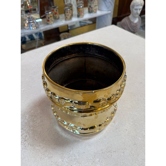 1970s Italian Wine Cooler With Embossed Scroll Motif, 1970s For Sale - Image 5 of 5