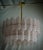 Round Chandelier in Pink Art Glass and Brass, 2000 For Sale - Image 6 of 10