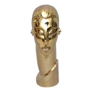Art Deco Style Hagenauer Manner Bronze Bust, Figurative Sculpture Elongated Neck