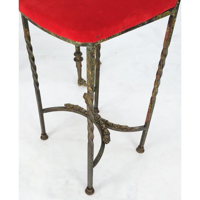 Demi Lune Bronze Ornaments Mount Decorated Petit Console Table w/ Chair Mint For Sale - Image 9 of 18