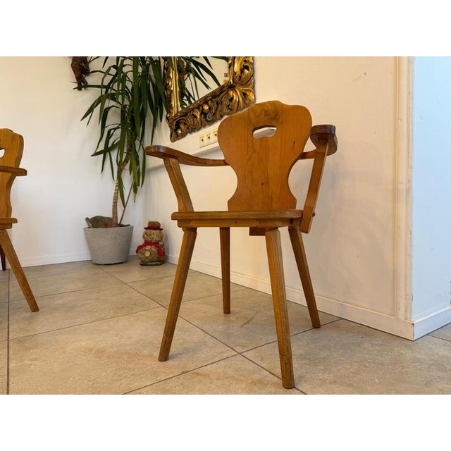 Rustic Farmhouse Armchair in Wood For Sale - Image 6 of 17