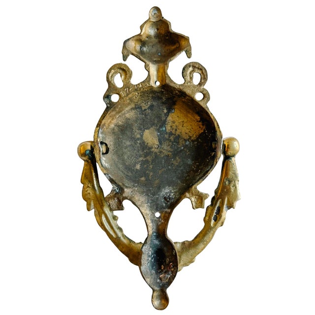 Antique Victorian Brass Door Knocker For Sale In San Diego - Image 6 of 6