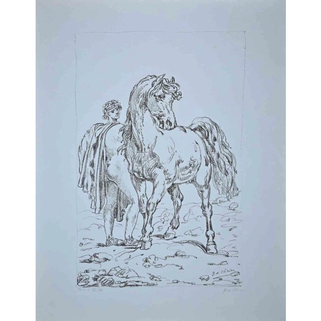 Modern Giorgio de Chirico, Castore: Plate 1, Original Lithograph, 1948 For Sale - Image 3 of 3